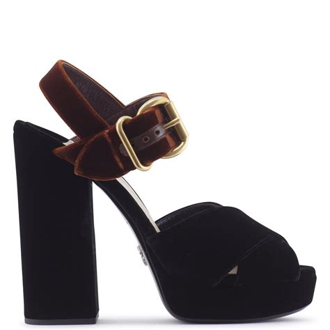 prada sandali velluto|prada platform sandals.